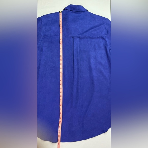 Chico's Design Purple Button-Up Blouse Long Sleeves Size Large - Picture 8 of 8